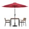 Flash Furniture Patio Set-35" Table-2 Chairs-Red Umbrella-Base XU-DG-810060062-UB19BRD-GG - alternate 7